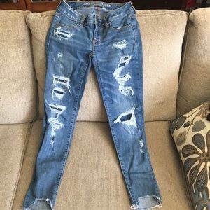 American Eagle Outfitters Distressed Jeggings.